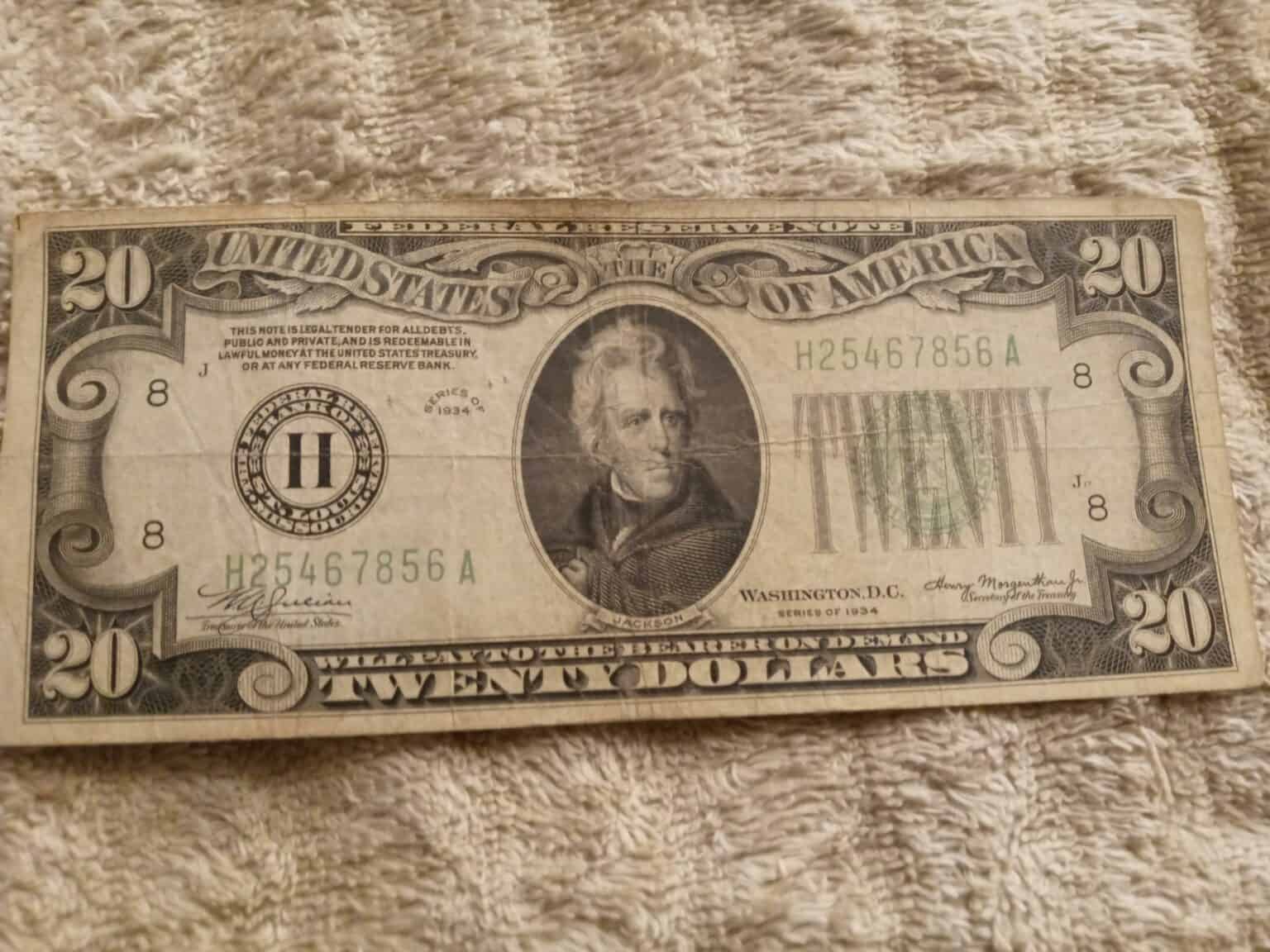 1934 20 Bill Value Are “A”, “B”, "C", "D", Star Note Series Worth Money?