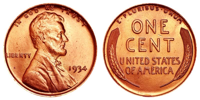 1934 Wheat Penny Details