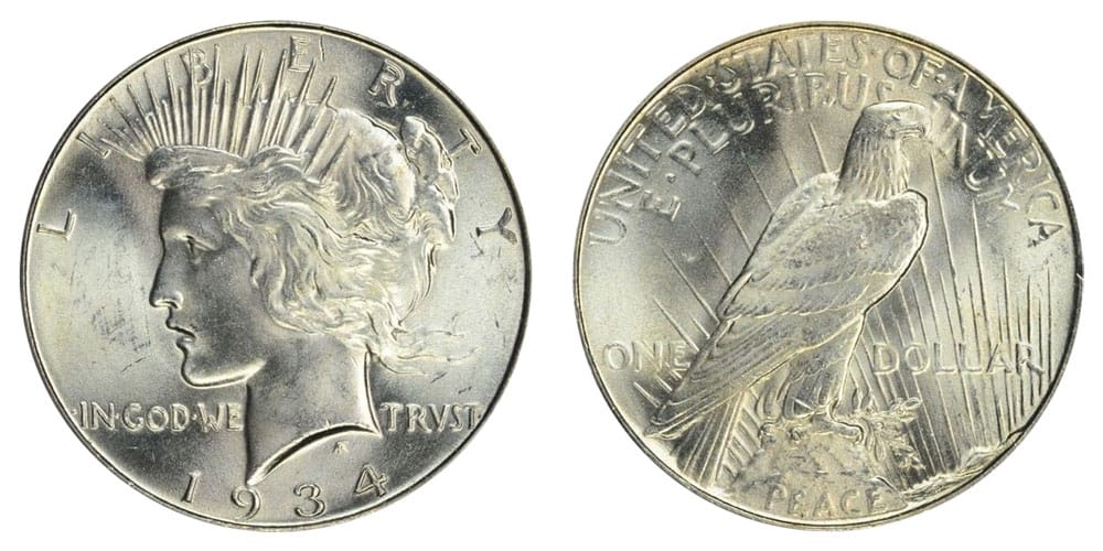 1934 silver dollar value