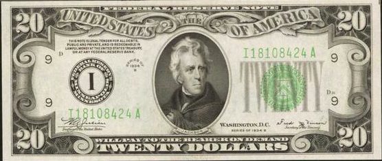 1934B $20 Bill Value