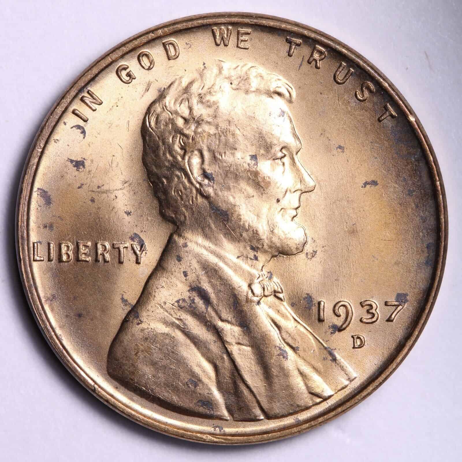 1937 Wheat Penny Value for “D” Mint Mark