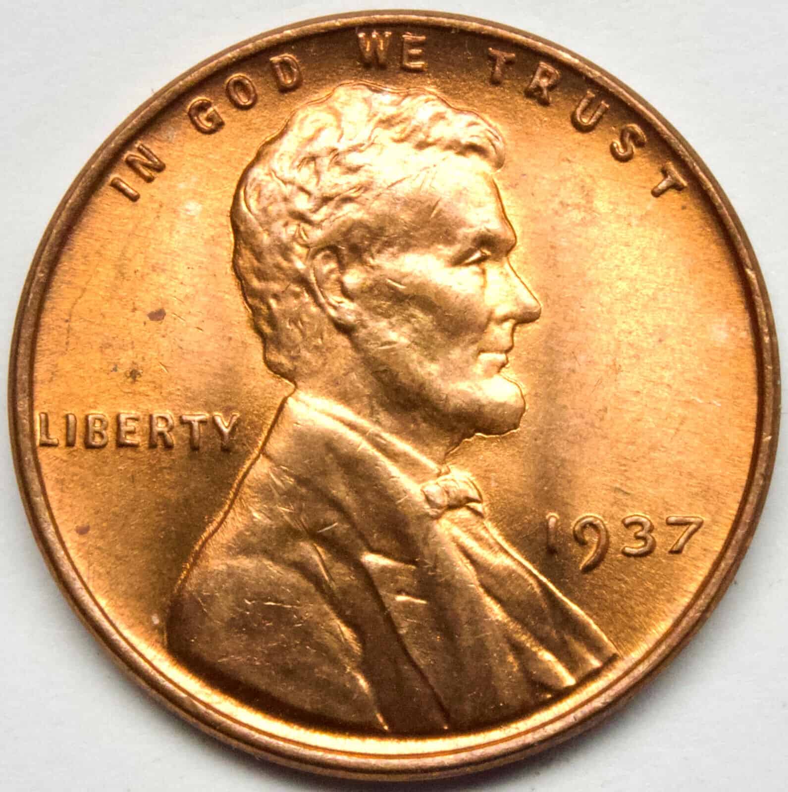 1937 Wheat Penny Value for No Mint Mark (P)