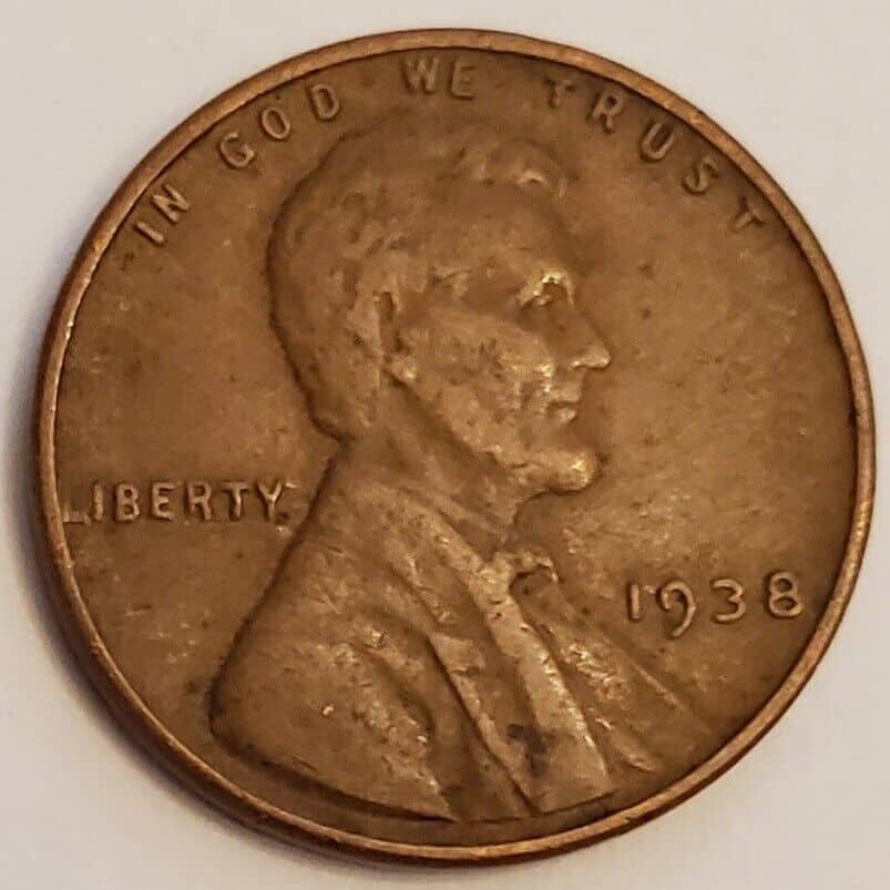 1938  Philadelphia Wheat Penny