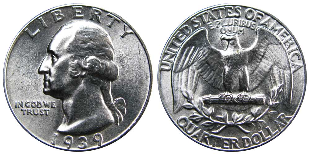 1939 No Mint Mark Quarter