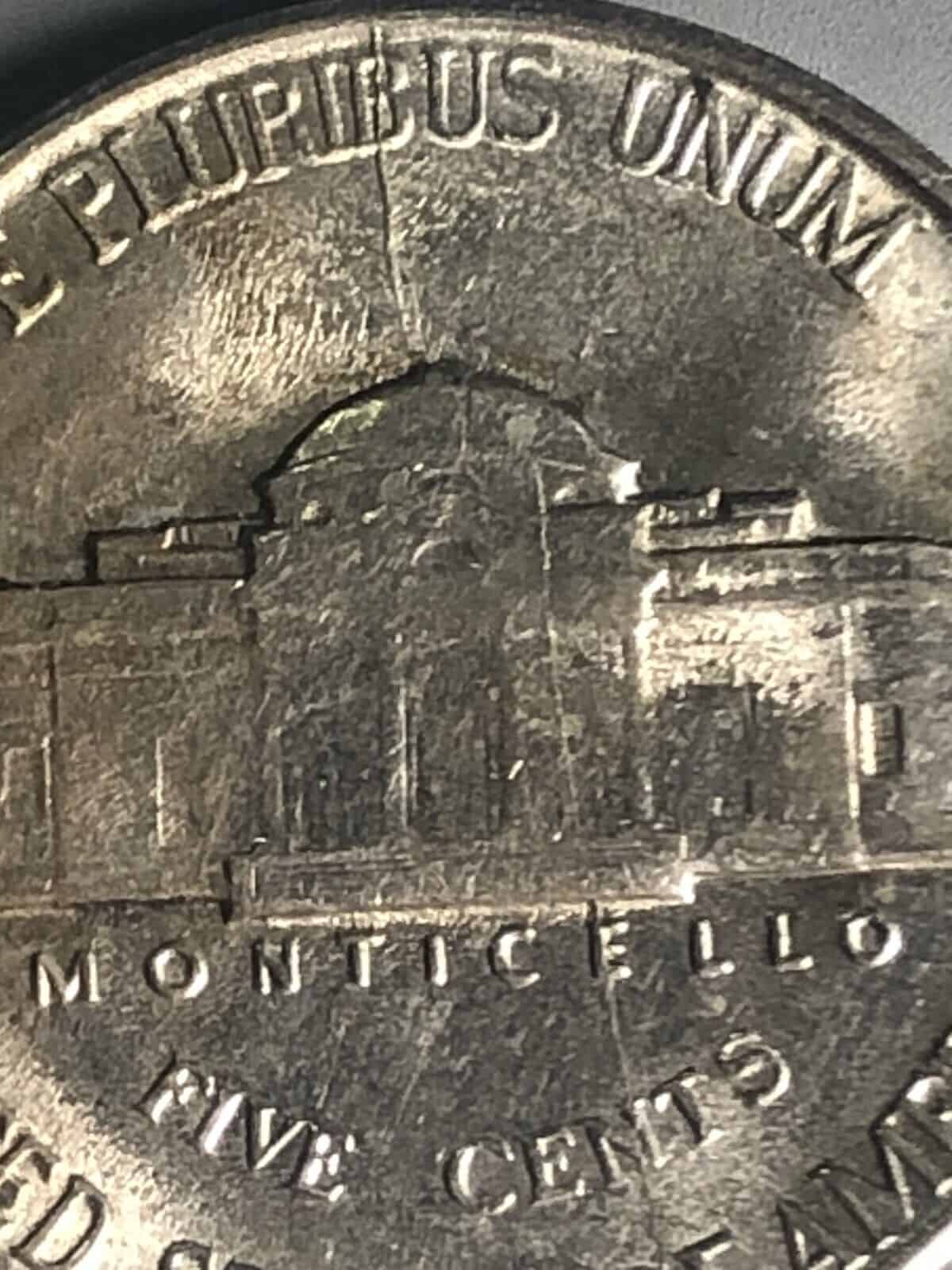 1940 Nickel with cracks