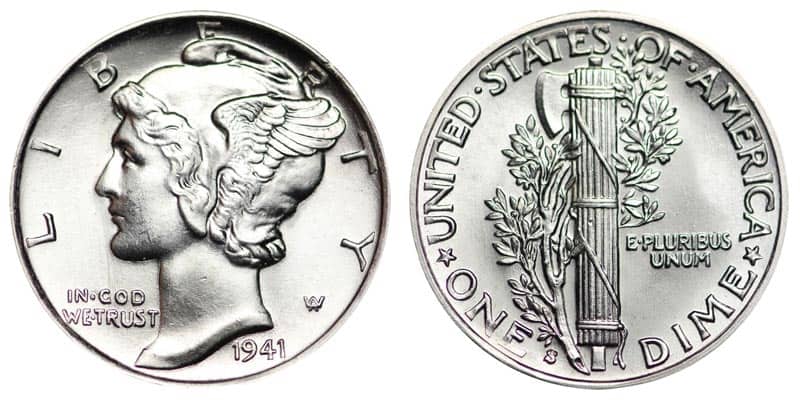 1941 “S” Mint Mark Mercury Dime Value 