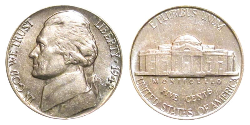 1942 Nickel Details