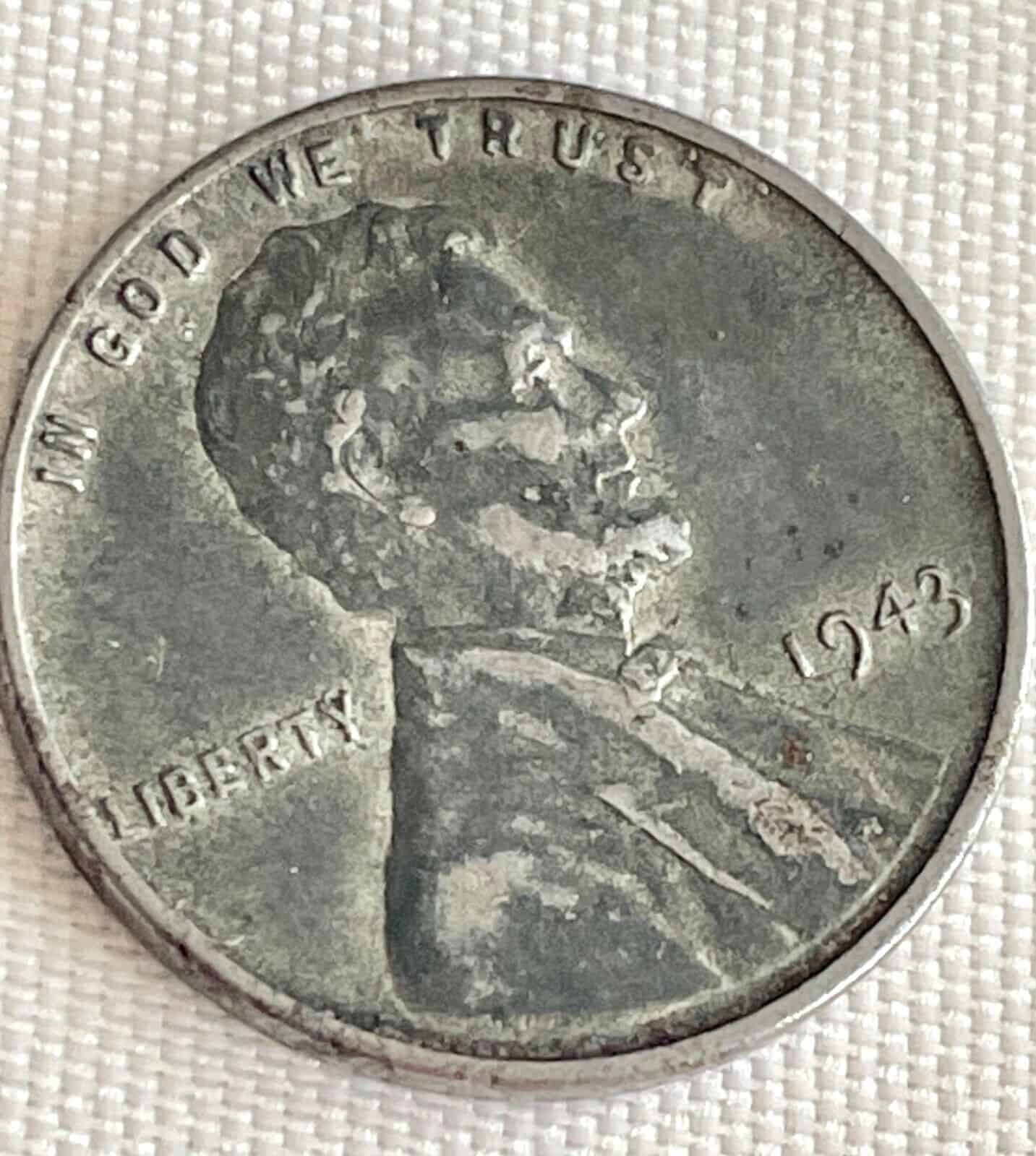 1943 No Mint Mark Steel Penny 