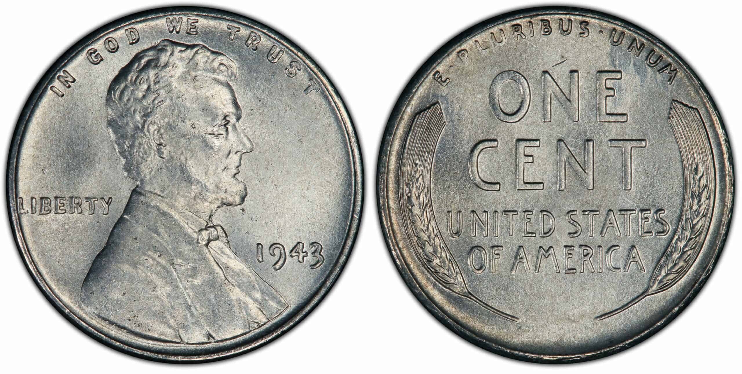 1943 Steel Penny Double Die 
