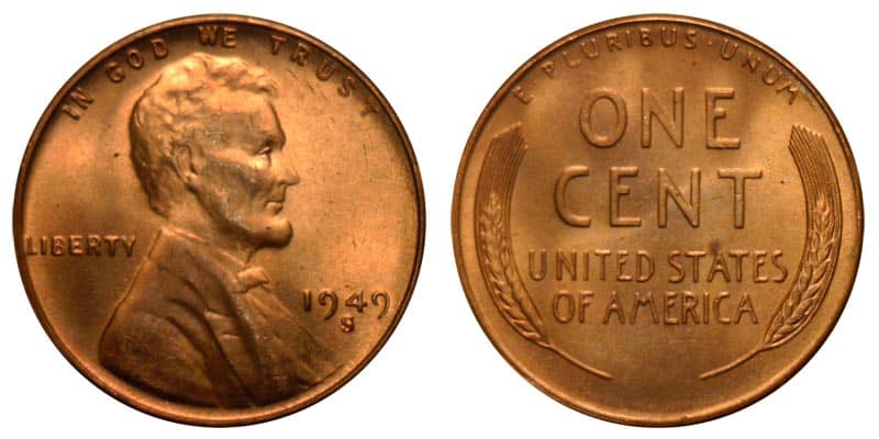 1949 S Lincoln Wheat Penny Value