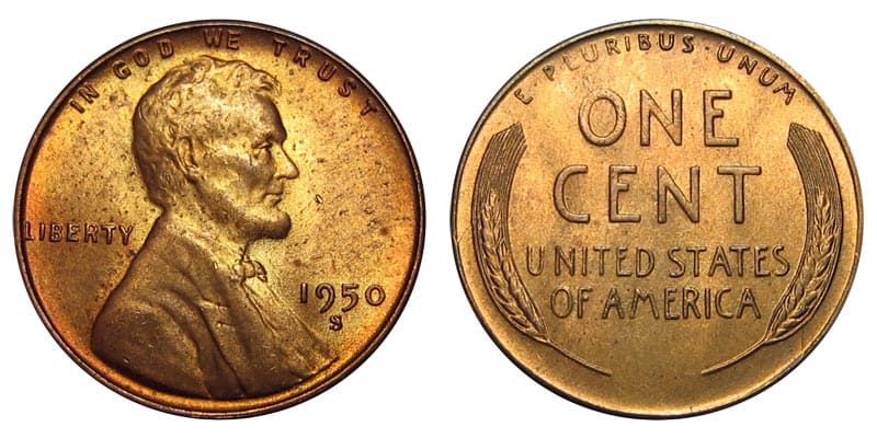 1950 S Wheat Penny Value