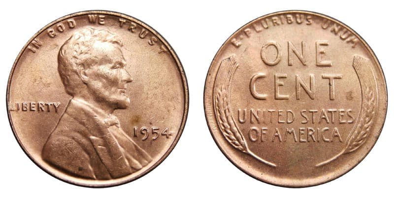 1954 Wheat Penny Details