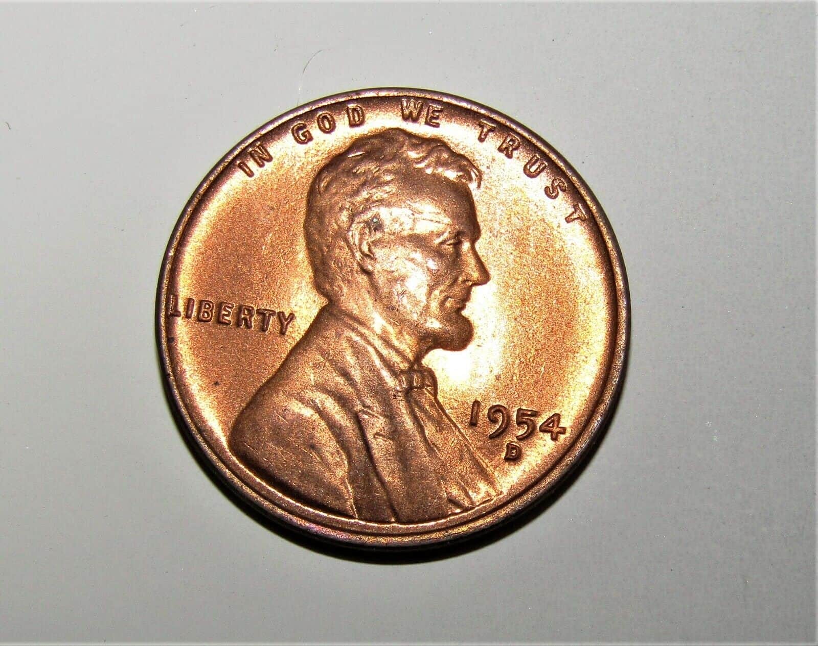 1954 Wheat Penny Repunched Mint Mark