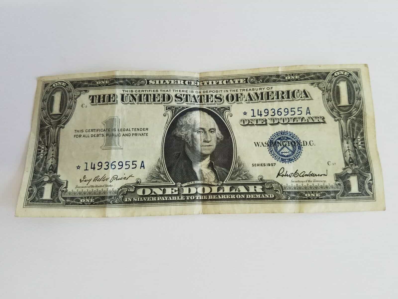 1957 Silver Certificate Dollar Bill