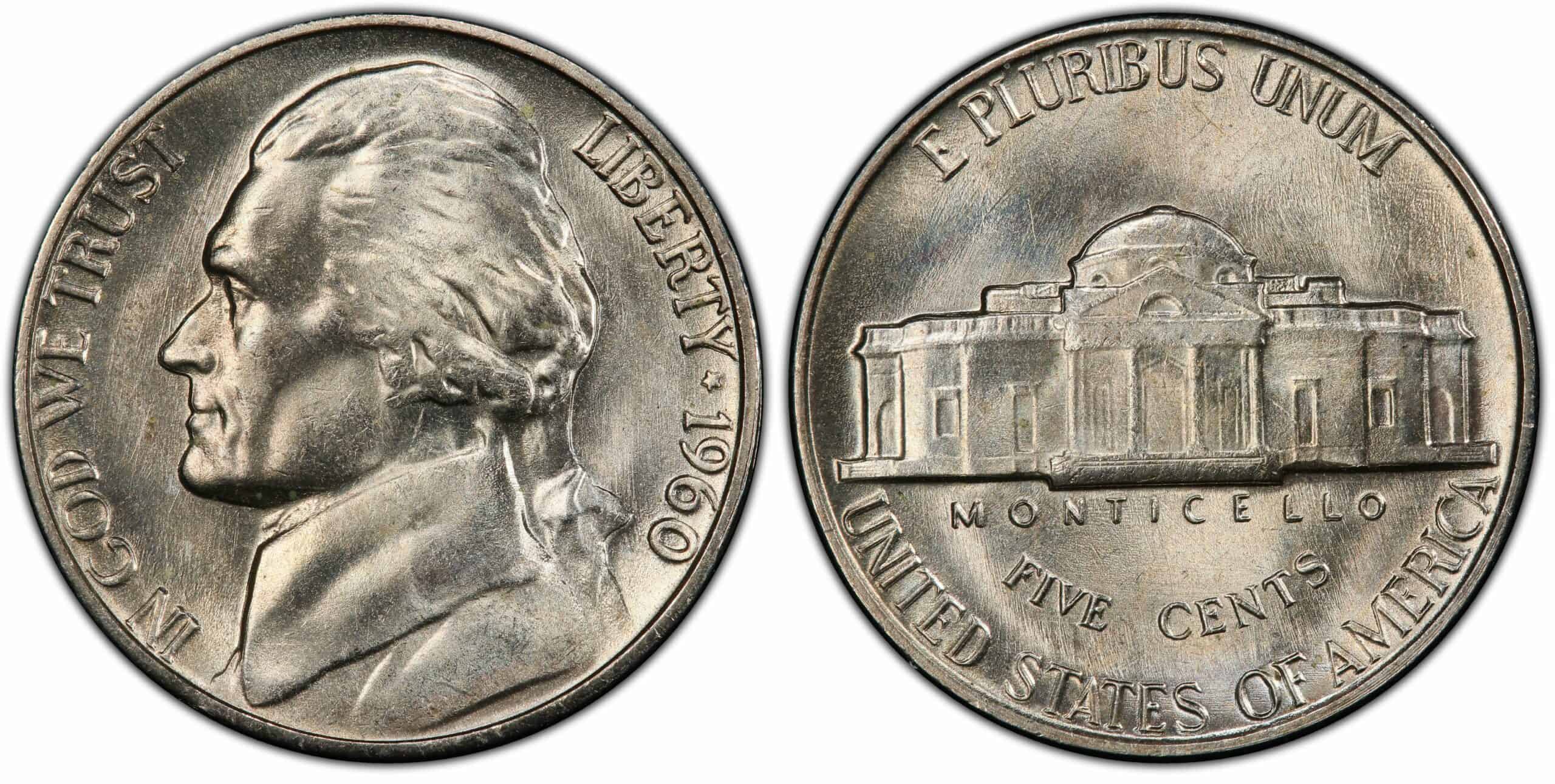 1960 P Jefferson Nickel