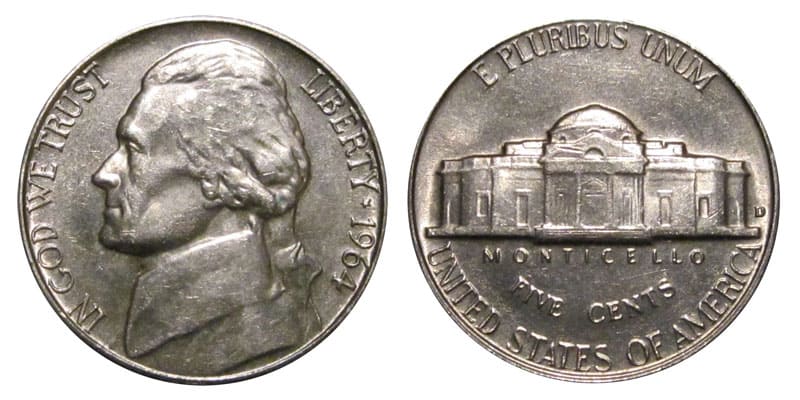 1964 "D" Nickel