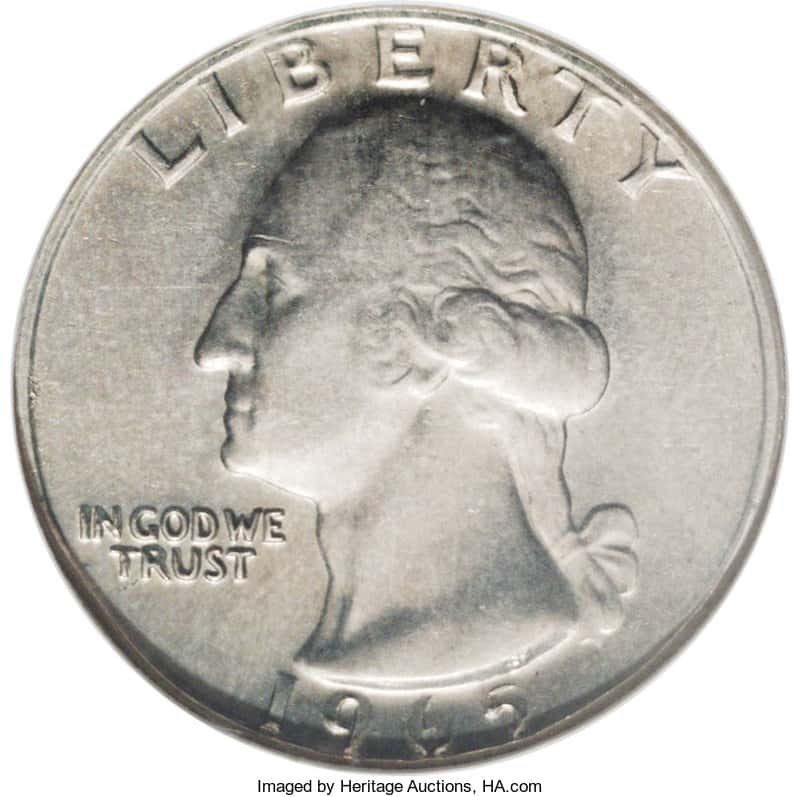 1965 Quarter Struck On Penny Planchet Error 