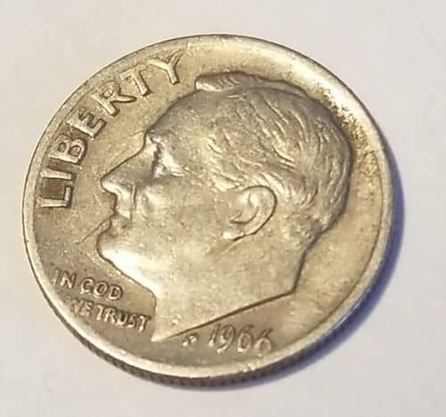 1966 Dime Missing Letters