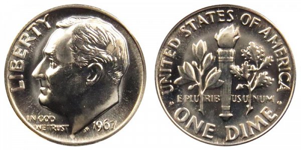 1967 Dime With No Mint Mark
