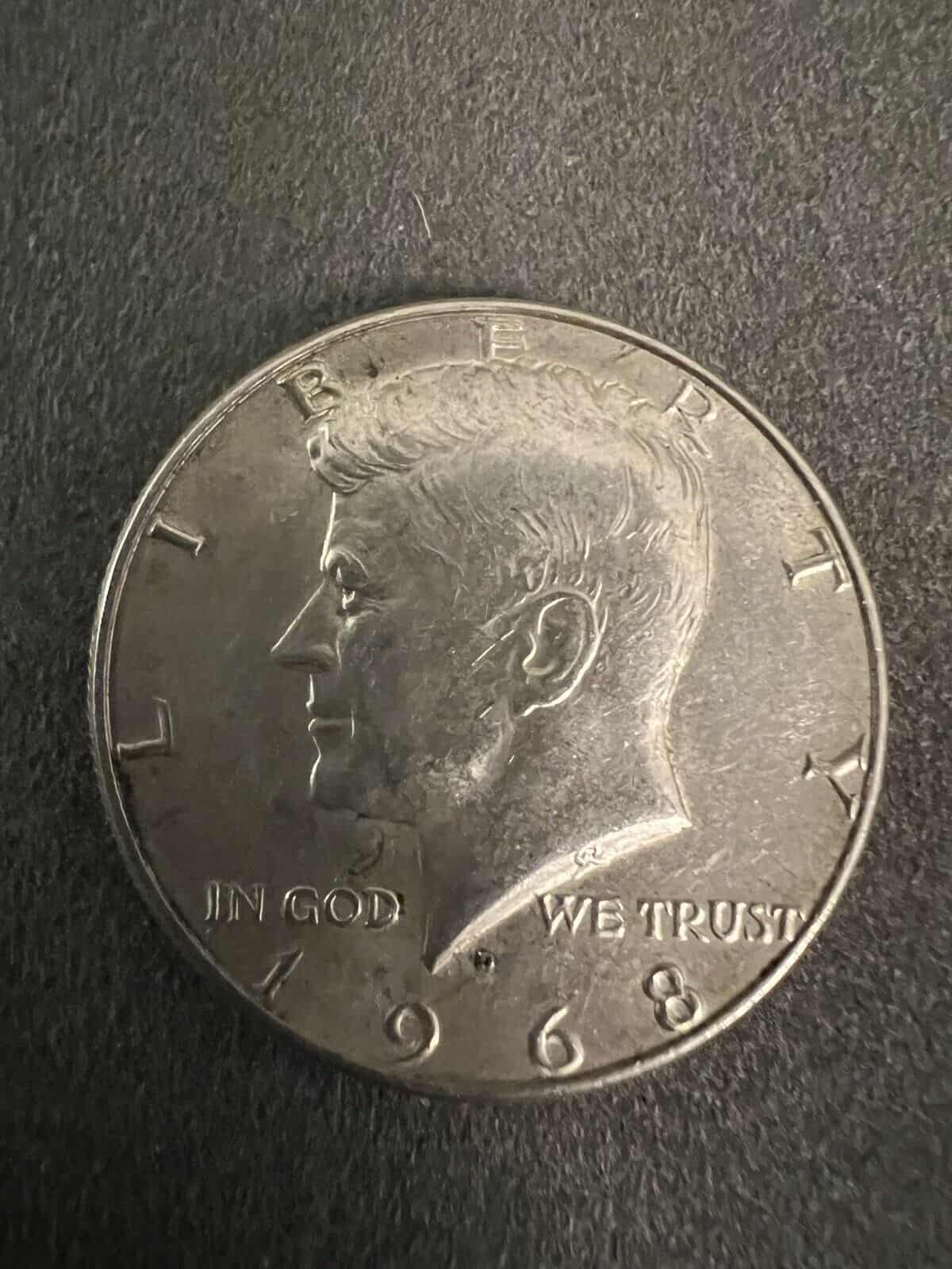 1968 D Mint Mark Half Dollar