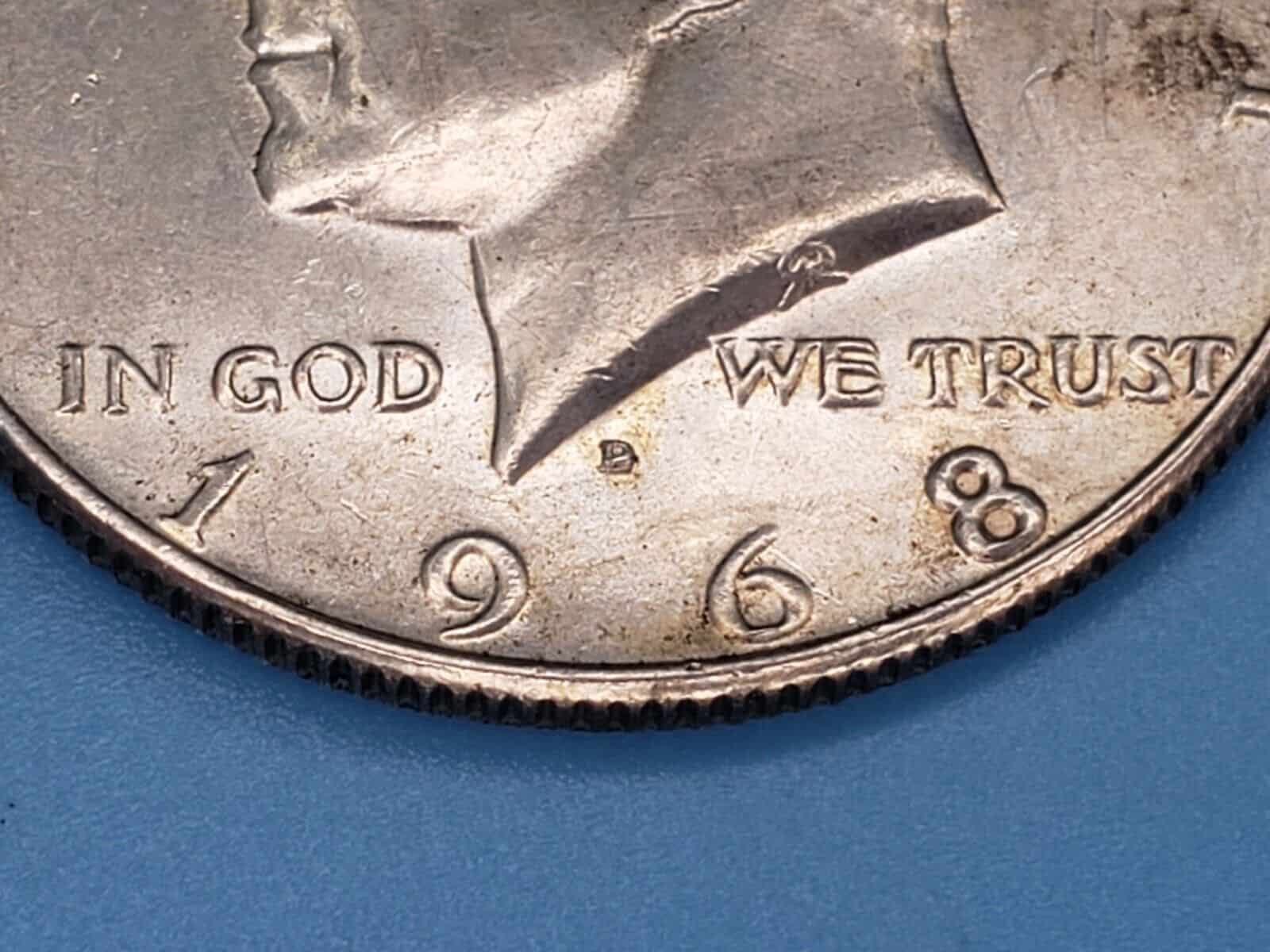 1968 Half Dollar Repunched Mint Mark