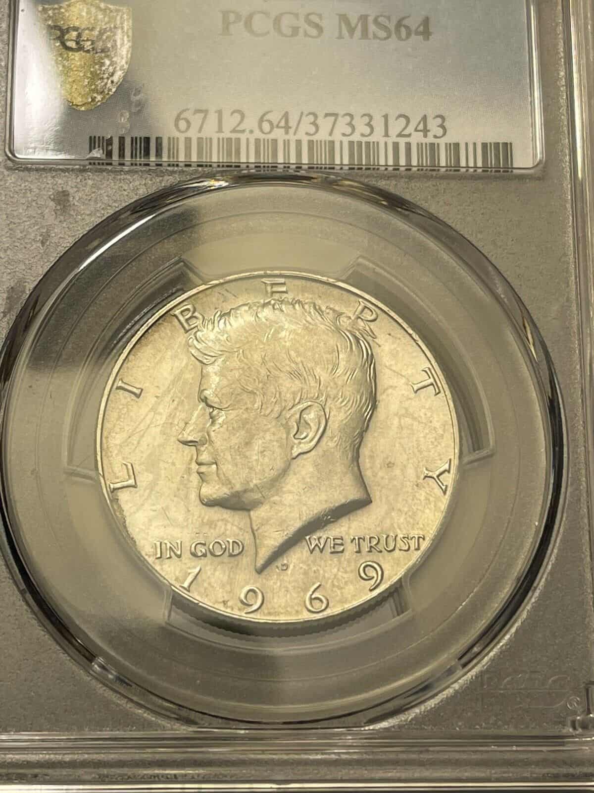 1969 D Kennedy Half Dollar Doubled Die Error