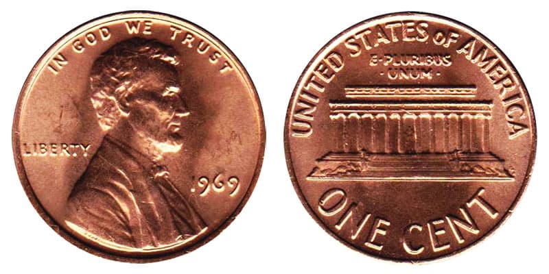 1969 Penny Details