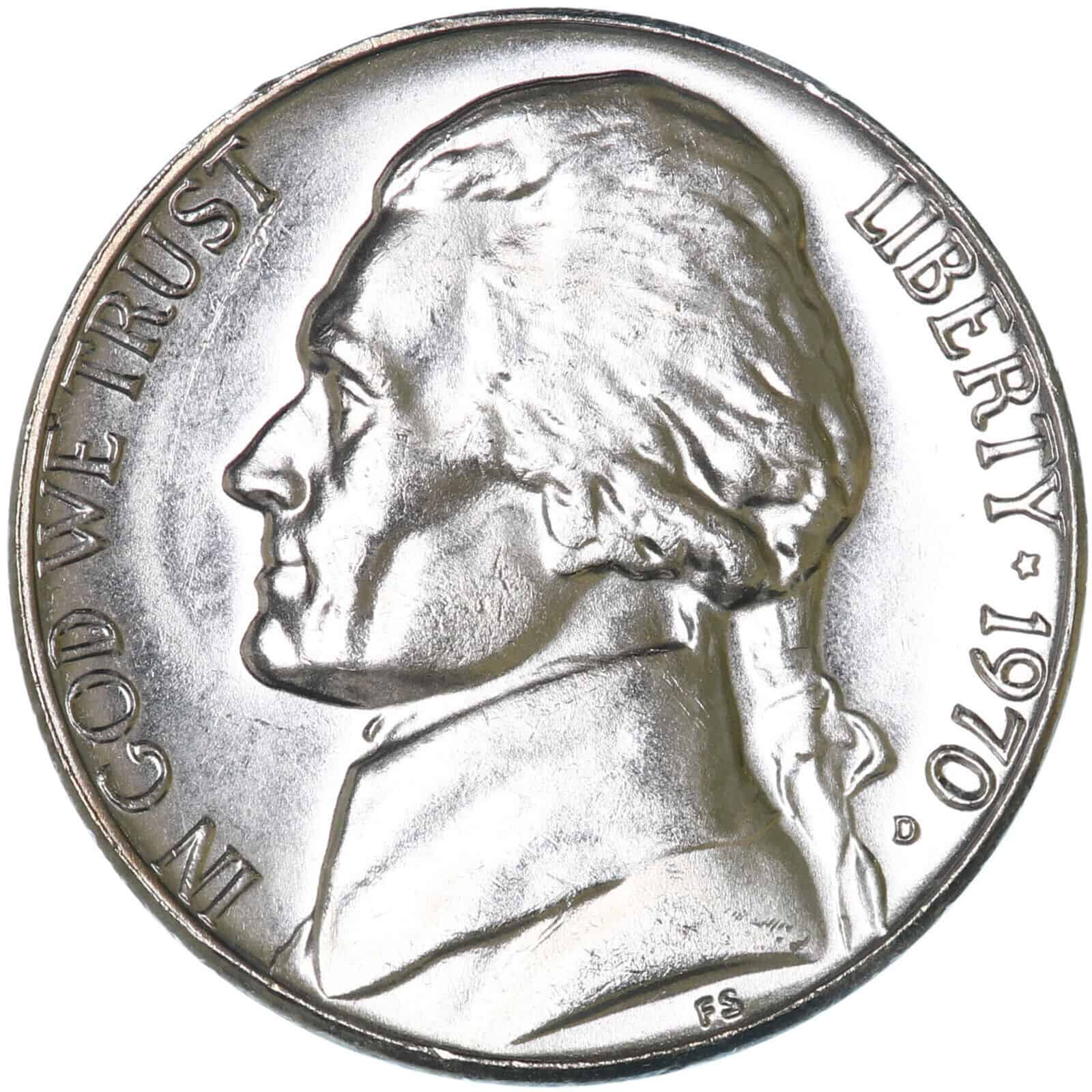 1970 D Jefferson Nickel Value