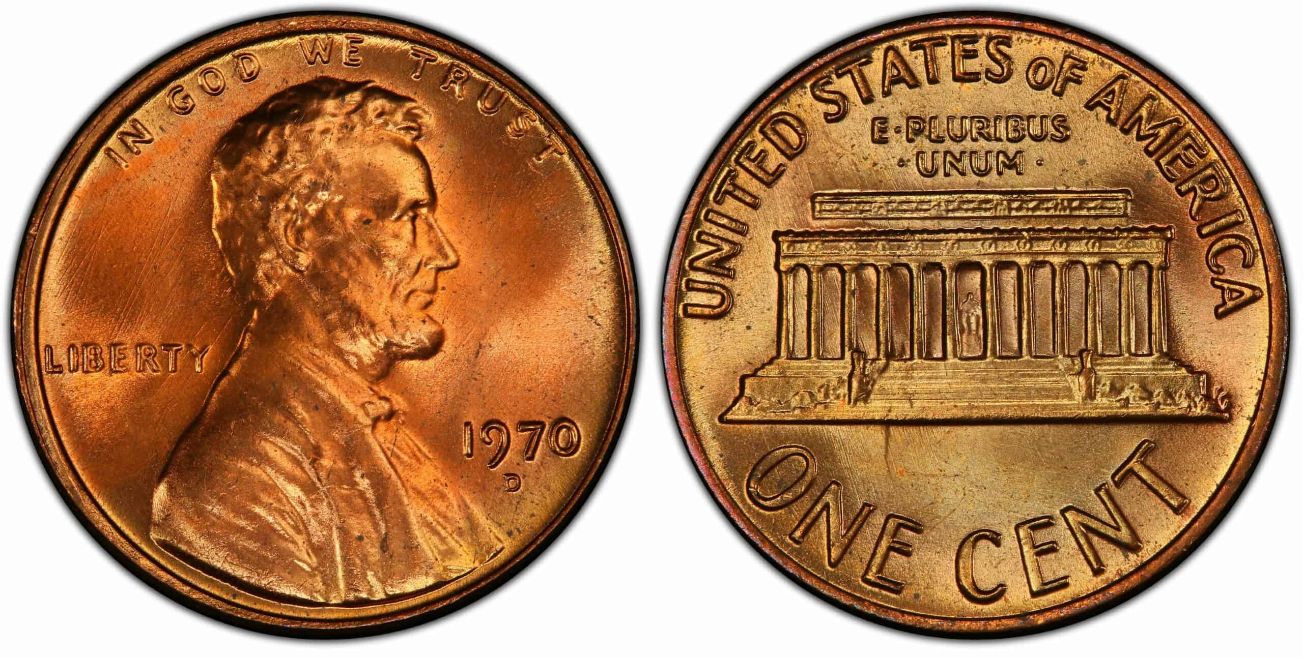 1970 D Penny Value (RD)