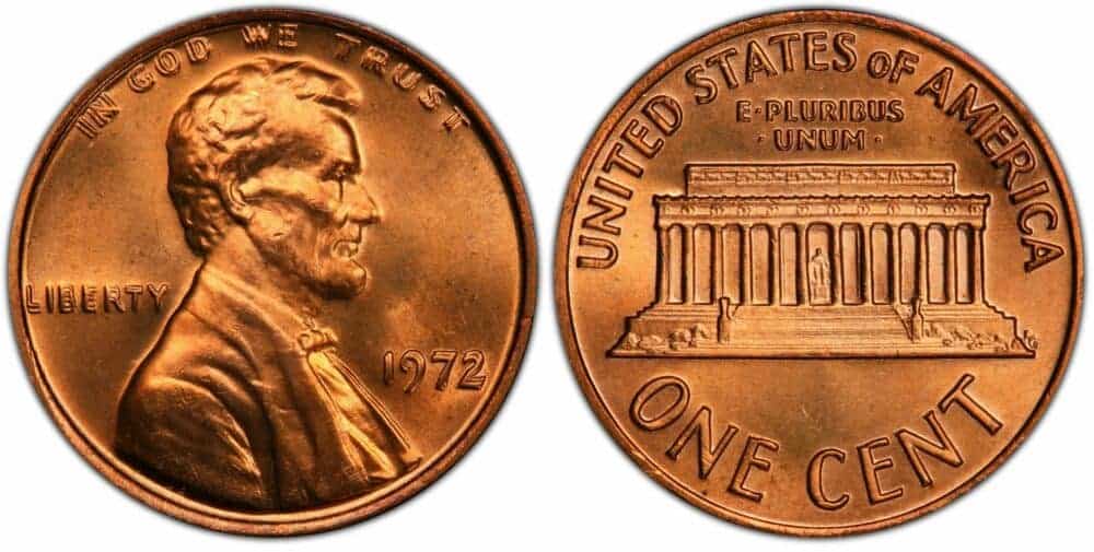 1972 No Mint Mark Penny Value (Philadelphia)