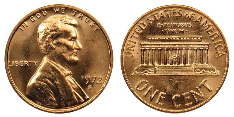 1972 "S" Mint Mark Penny Value (San Francisco)