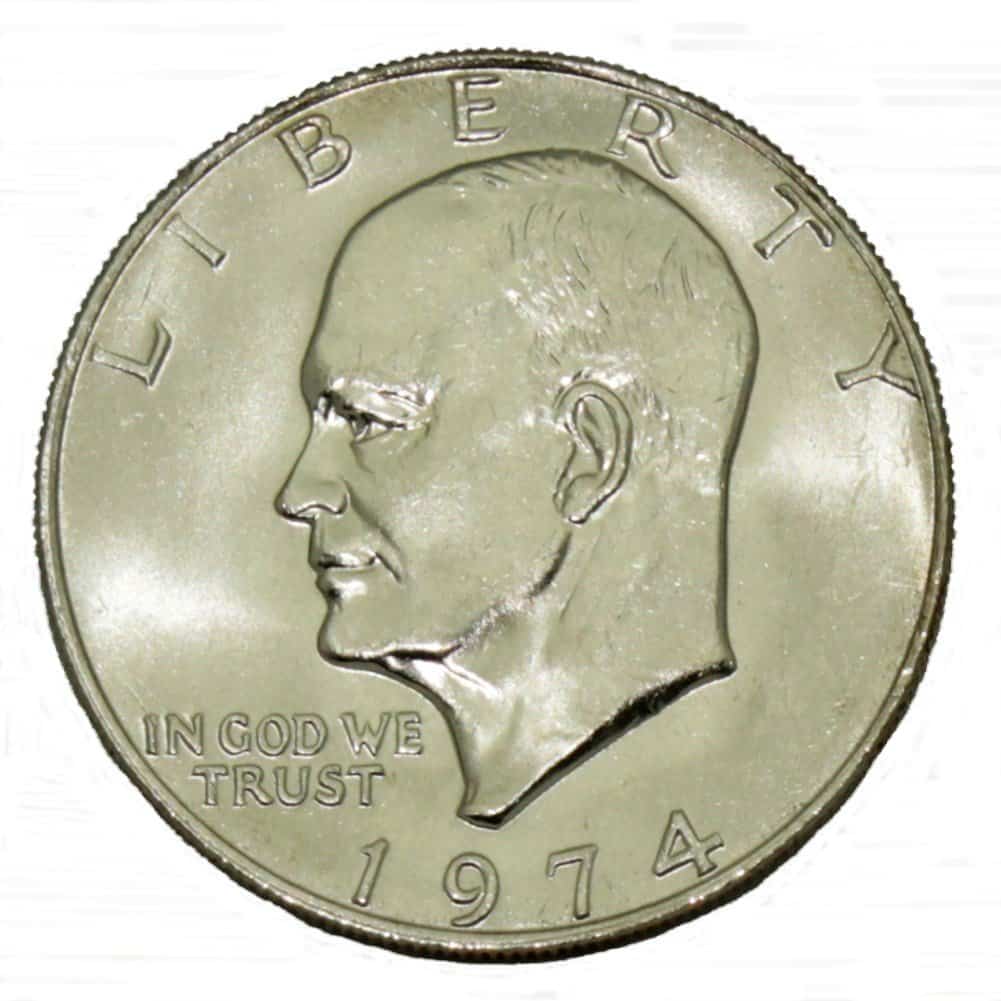1974 Eisenhower Dollar No Mint Mark