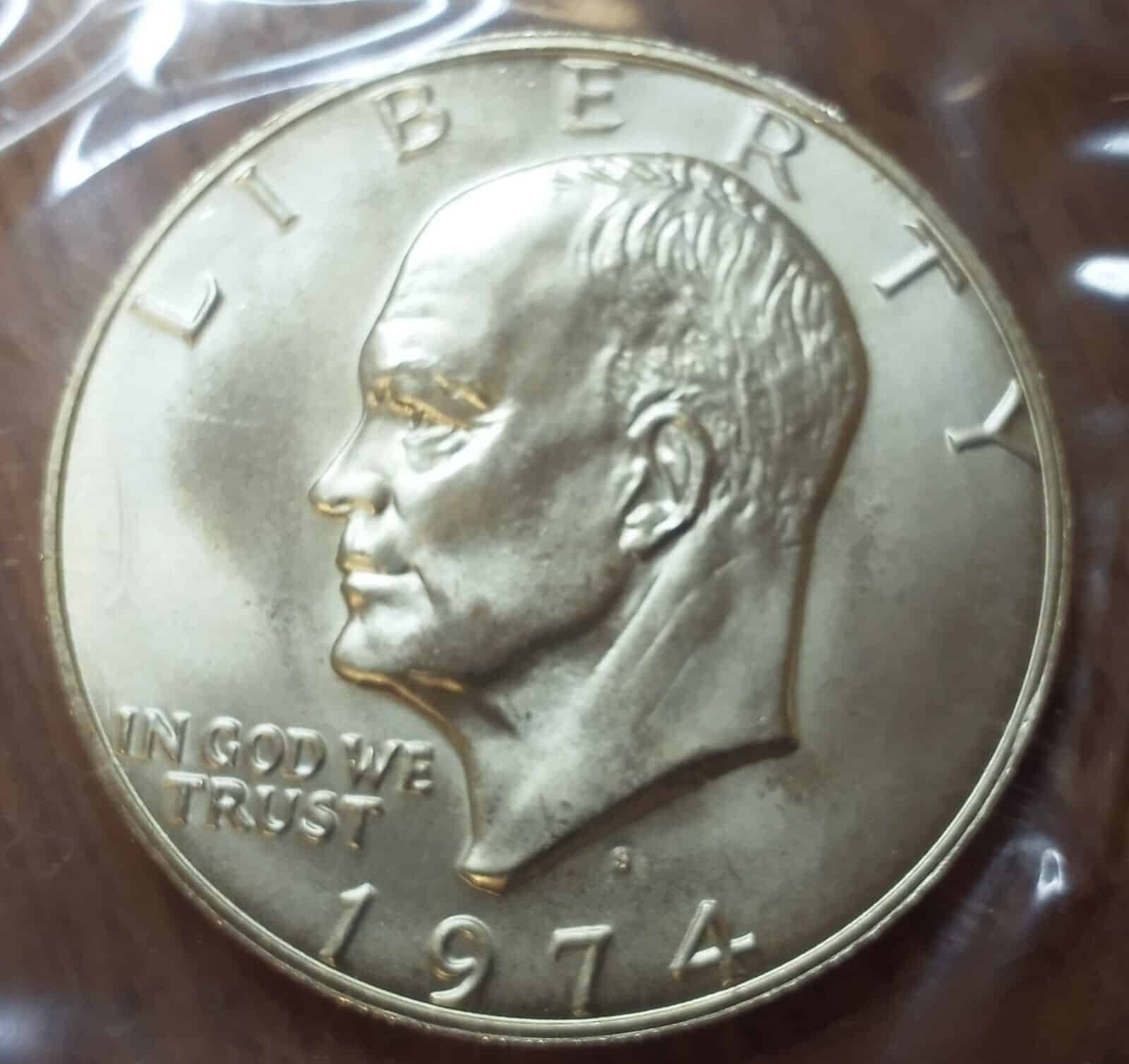1974 Silver/ Eisenhower Dollar Double Die Error