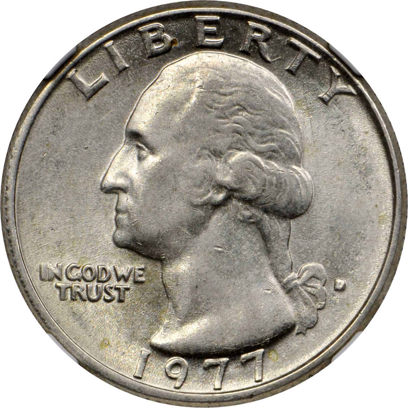 1977 Quarter Struck on the Silver-Clad Planchet Error
