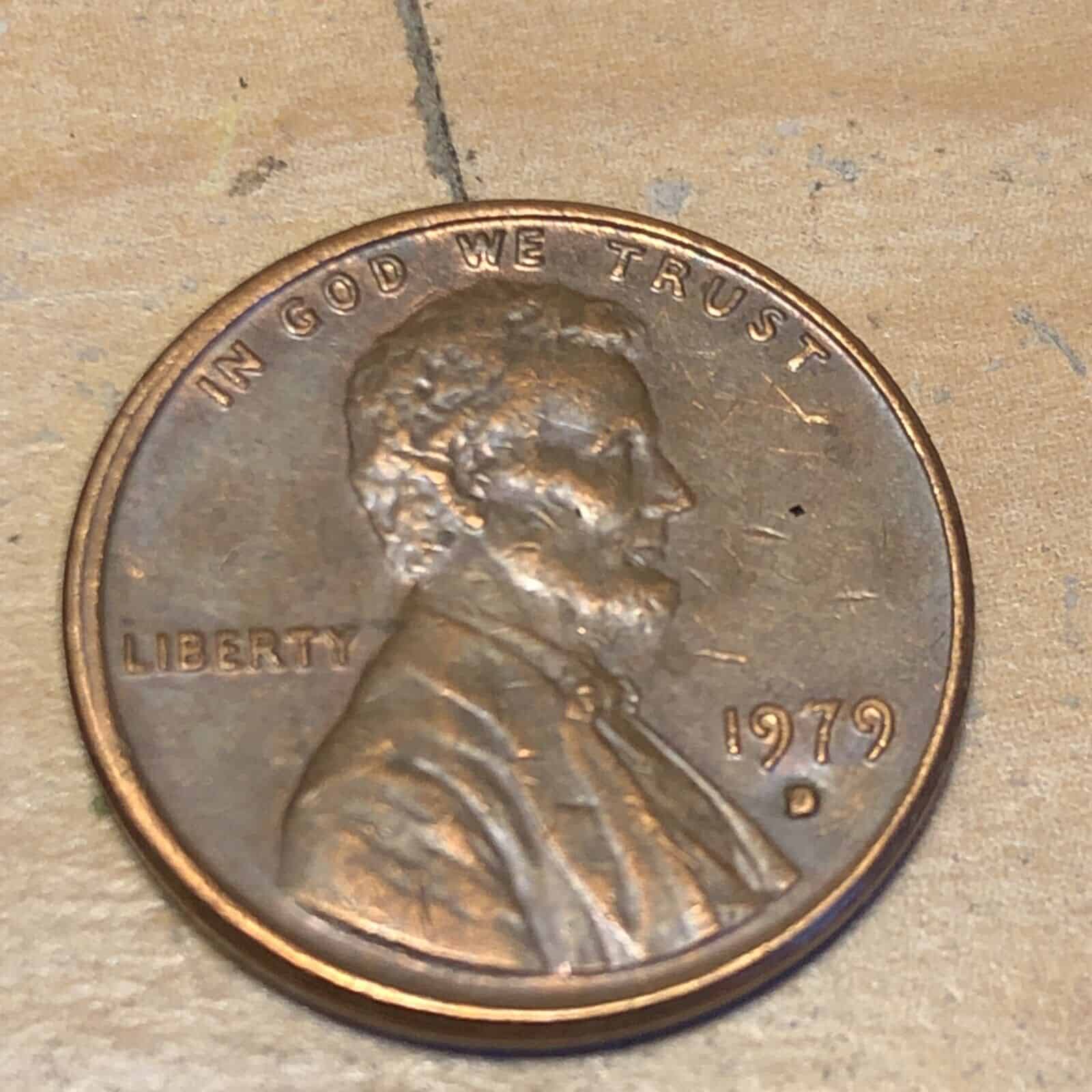1979 Lincoln Penny Repunched Mint Mark Error