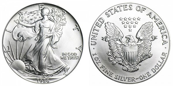 1986 No Mint Mark Silver Dollar