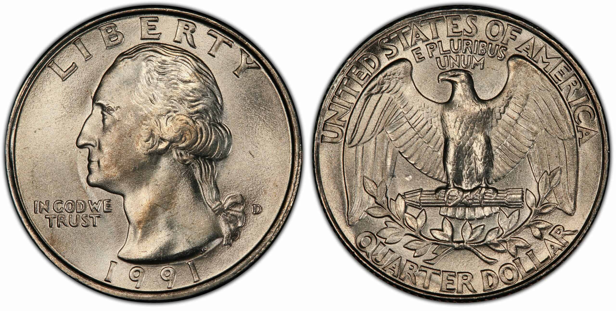 1991 D Quarter Coin