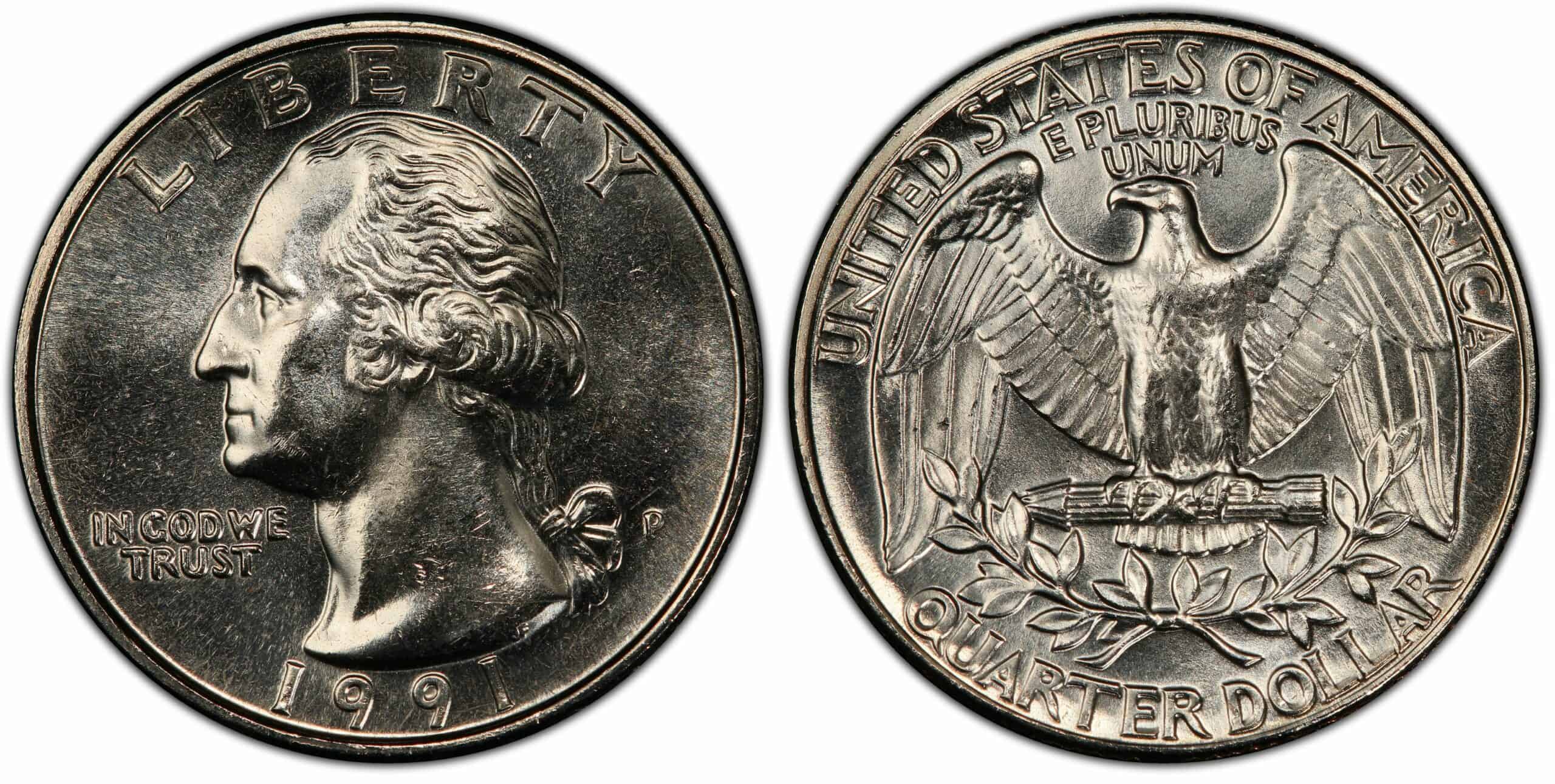 1991 P Quarter Coin