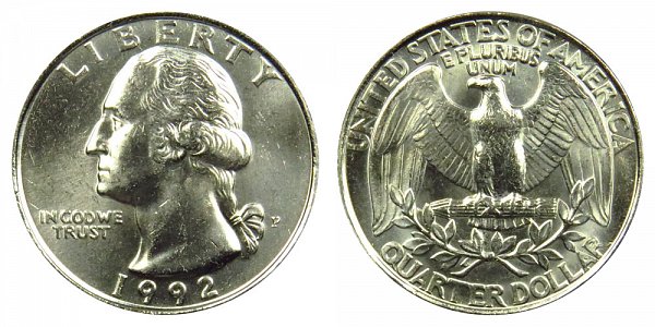 1992 (P) No Mint Mark Quarter 