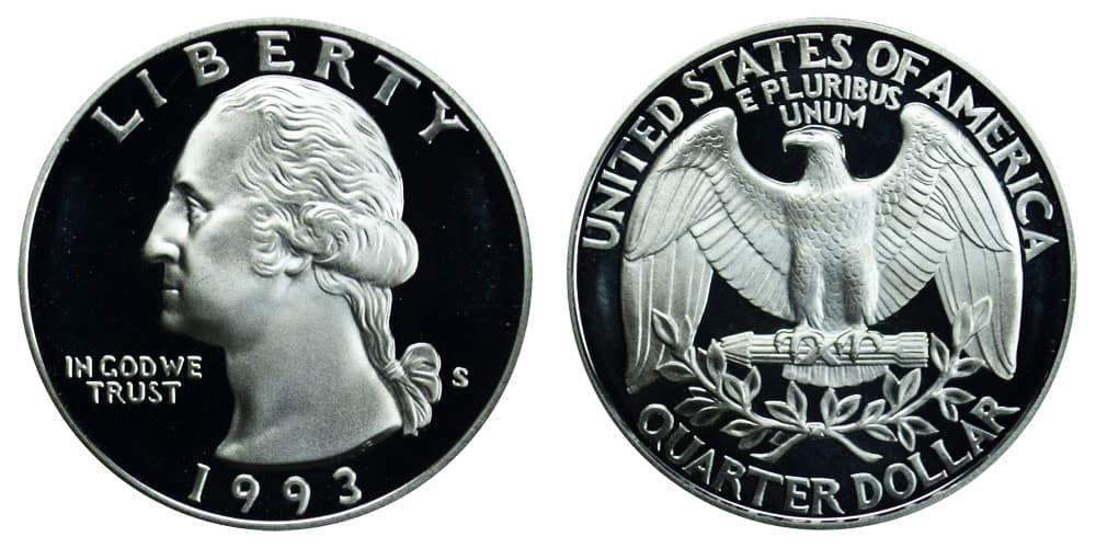 1993 S Mark Silver (Proof) Quarter Value