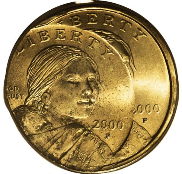 2000 P Sacagawea Dollar - Double Strike Error
