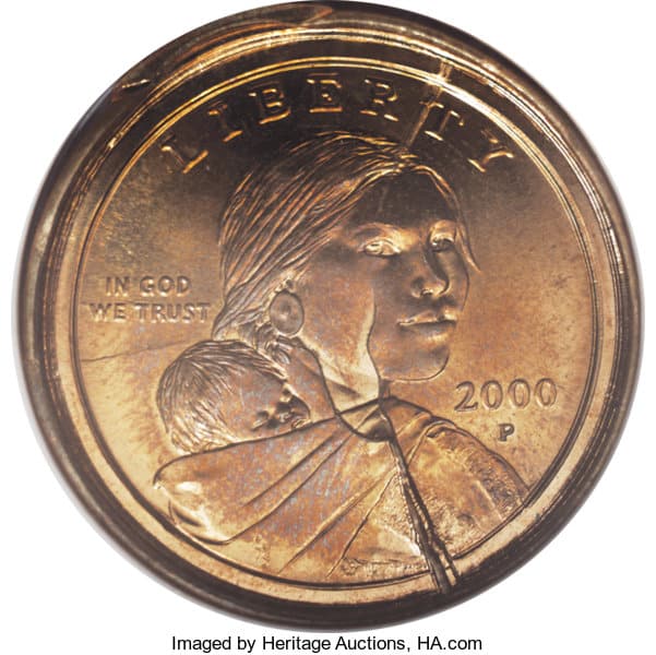 2000 P Sacagawea Dollar - Multiple Strike Error