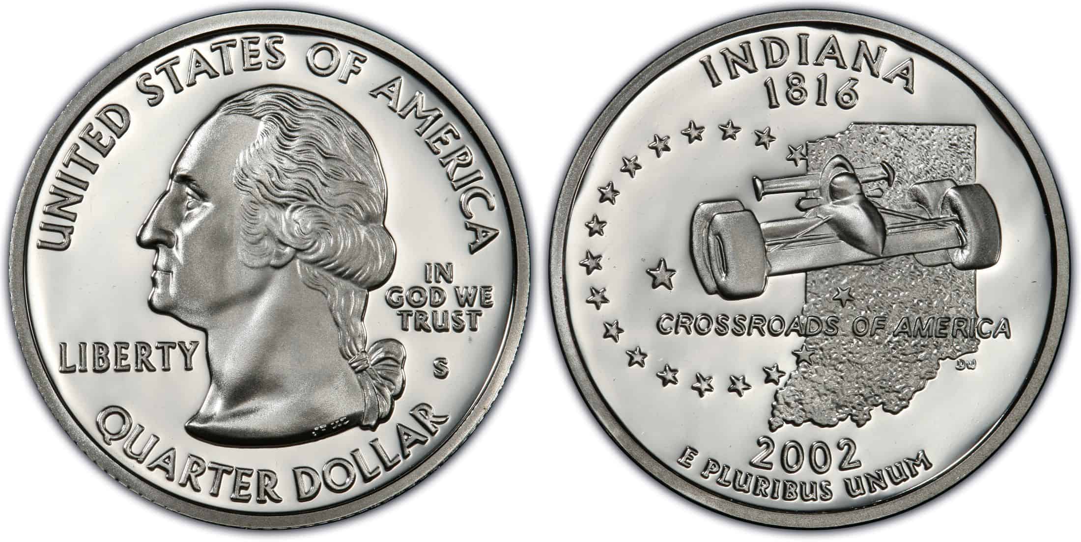 2002 (S) San Francisco Quarter Silver Proof - Indiana