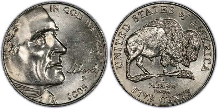 2005 "D" Mint Mark Buffalo Nickel Value (Denver)