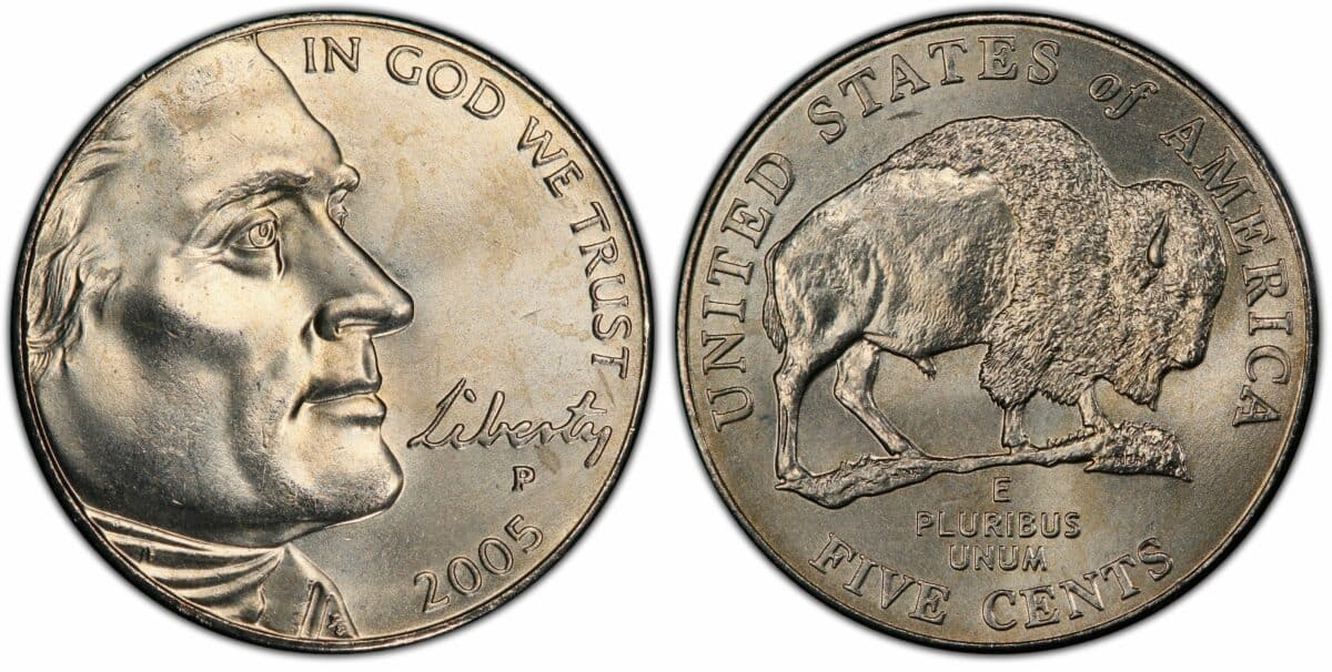 2005 “P” Mint Mark Buffalo Nickel Value (Philadelphia)
