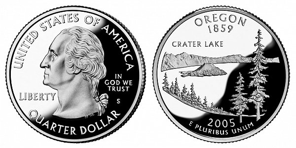 2005 (S) San Francisco Quarter Silver Proof - Oregon
