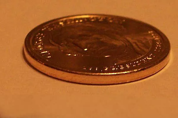 George Washington Dollar Coin Plain Edge Error