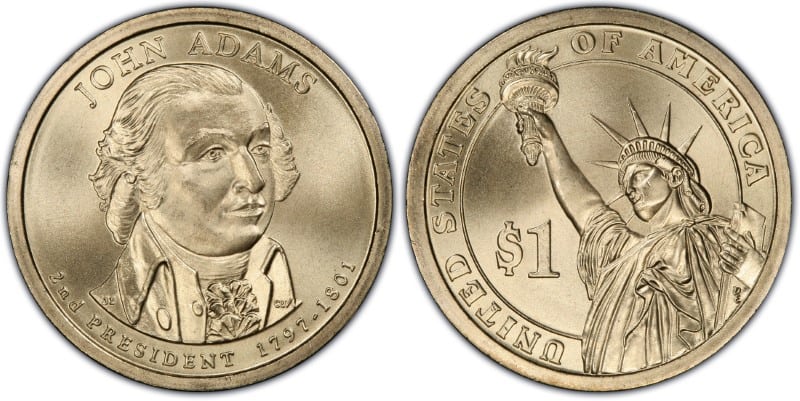 2007-P John Adams Dollar Coin - Satin Finish